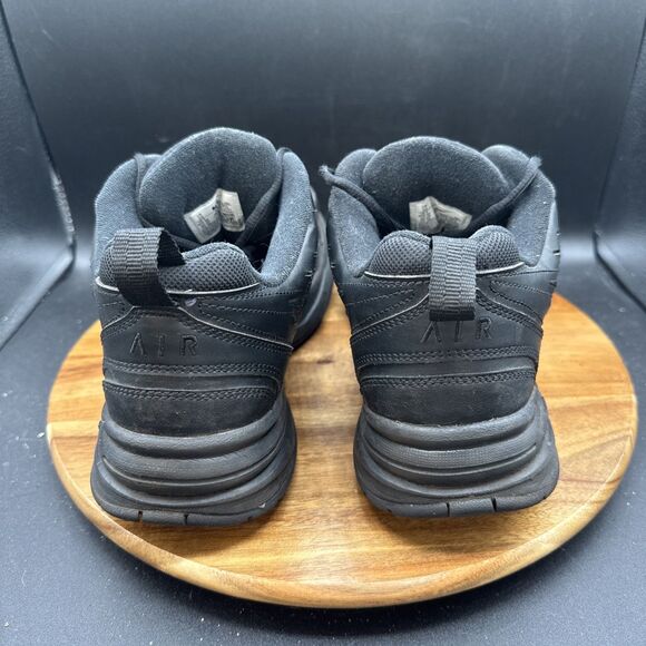 Nike Air Monarch IV Mens Size 10 Shoes Triple Black Athletic Dad Sneakers - Picture 4 of 8